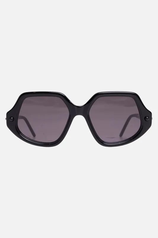 Black Shine Geometric Sunglasses made by Kuboraum