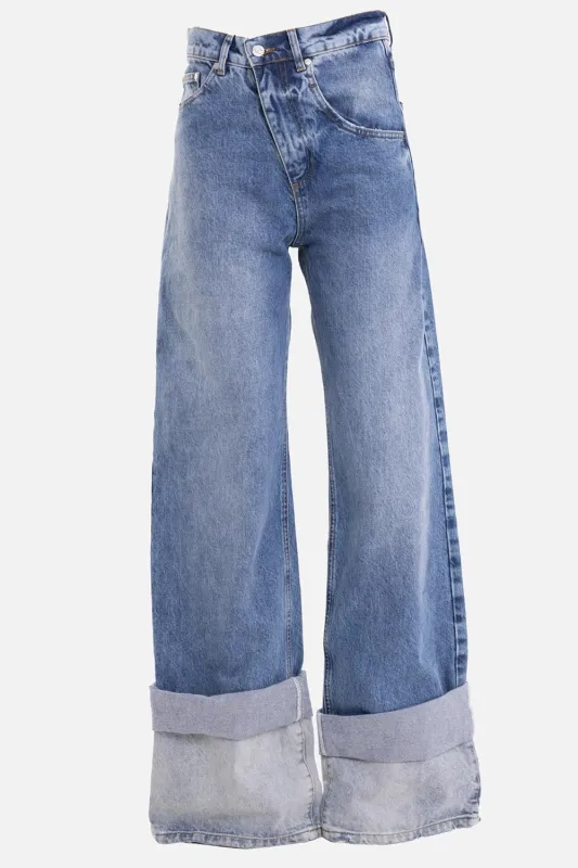 Multi Layer Wide-Leg Jeans made by Natasha Zinko
