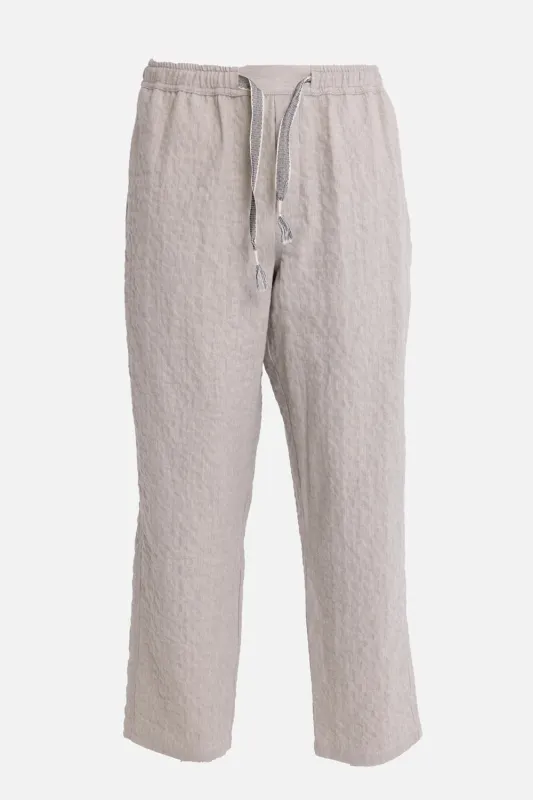 Light Dijon Seersucker Drawstring Trousers made by Orlebar Brown
