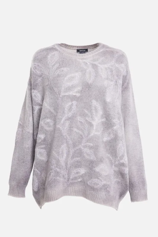 Floral Cashmere Silk Crewneck Sweater made by Avant Toi