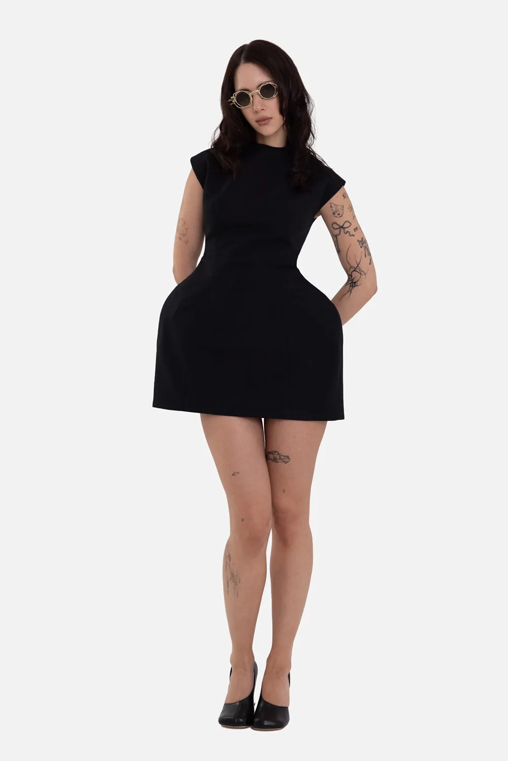 Sculpted Swan Mini Dress sold by Plus Zero Concept Store product image thumbnail 2