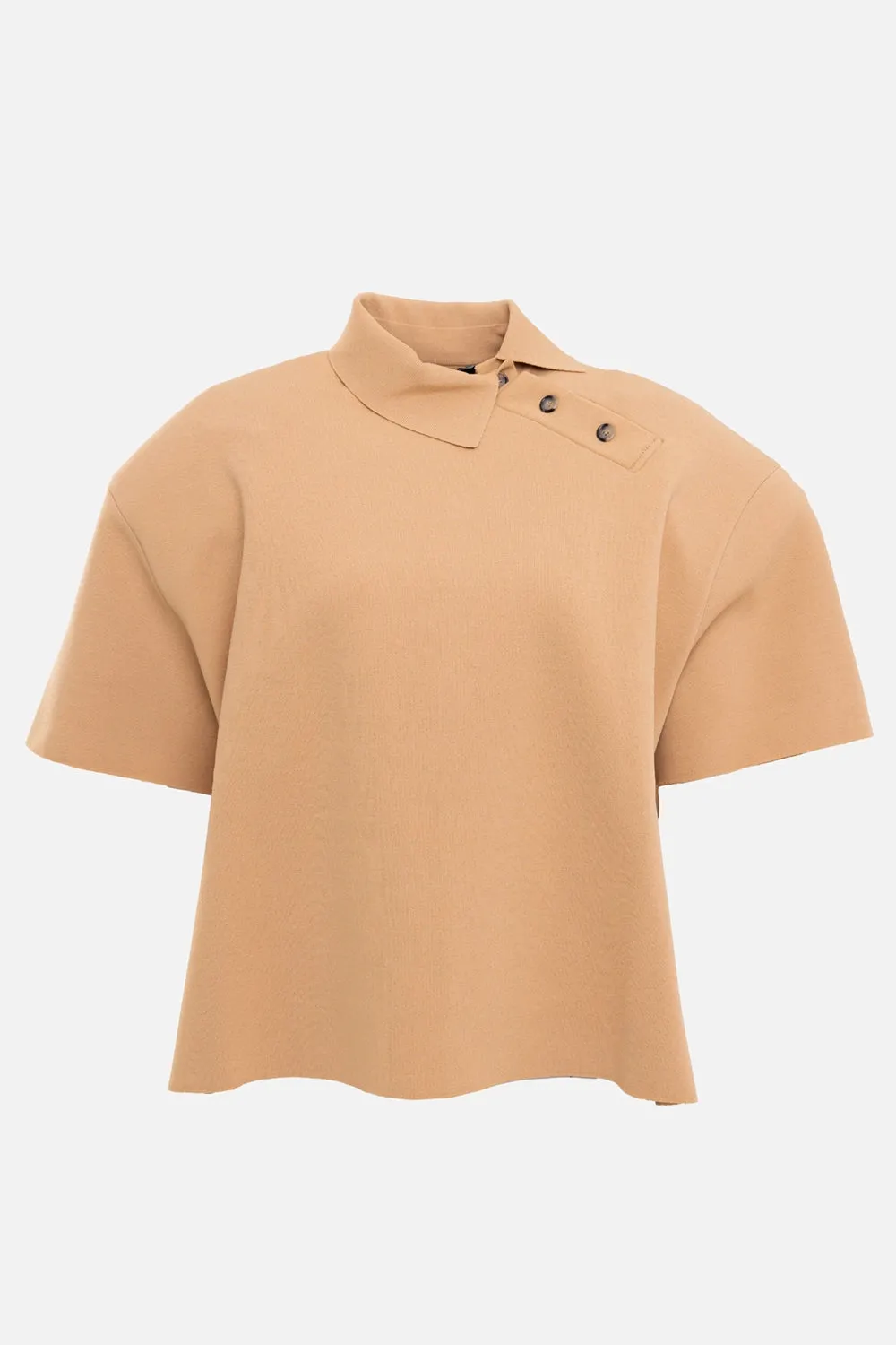 Knitted Rugby Polo Top sold by Plus Zero Concept Store