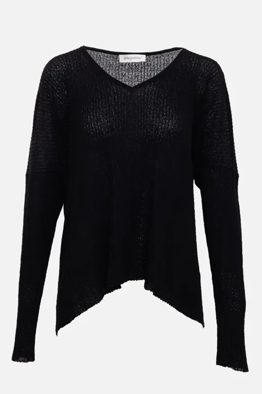 Open-Knit Wool V-Neck Sweater made by Plus Zero Concept Store
