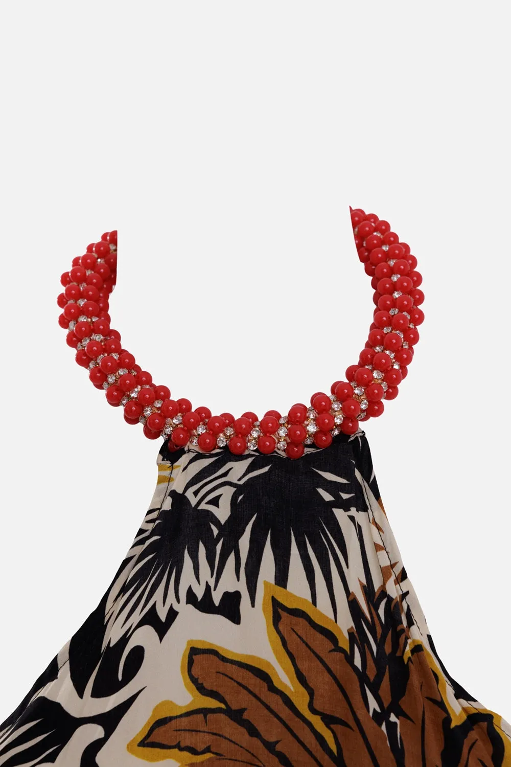 Cecilia Desert Cognac Halterneck Maxi Dress sold by Plus Zero Concept Store product image thumbnail 4