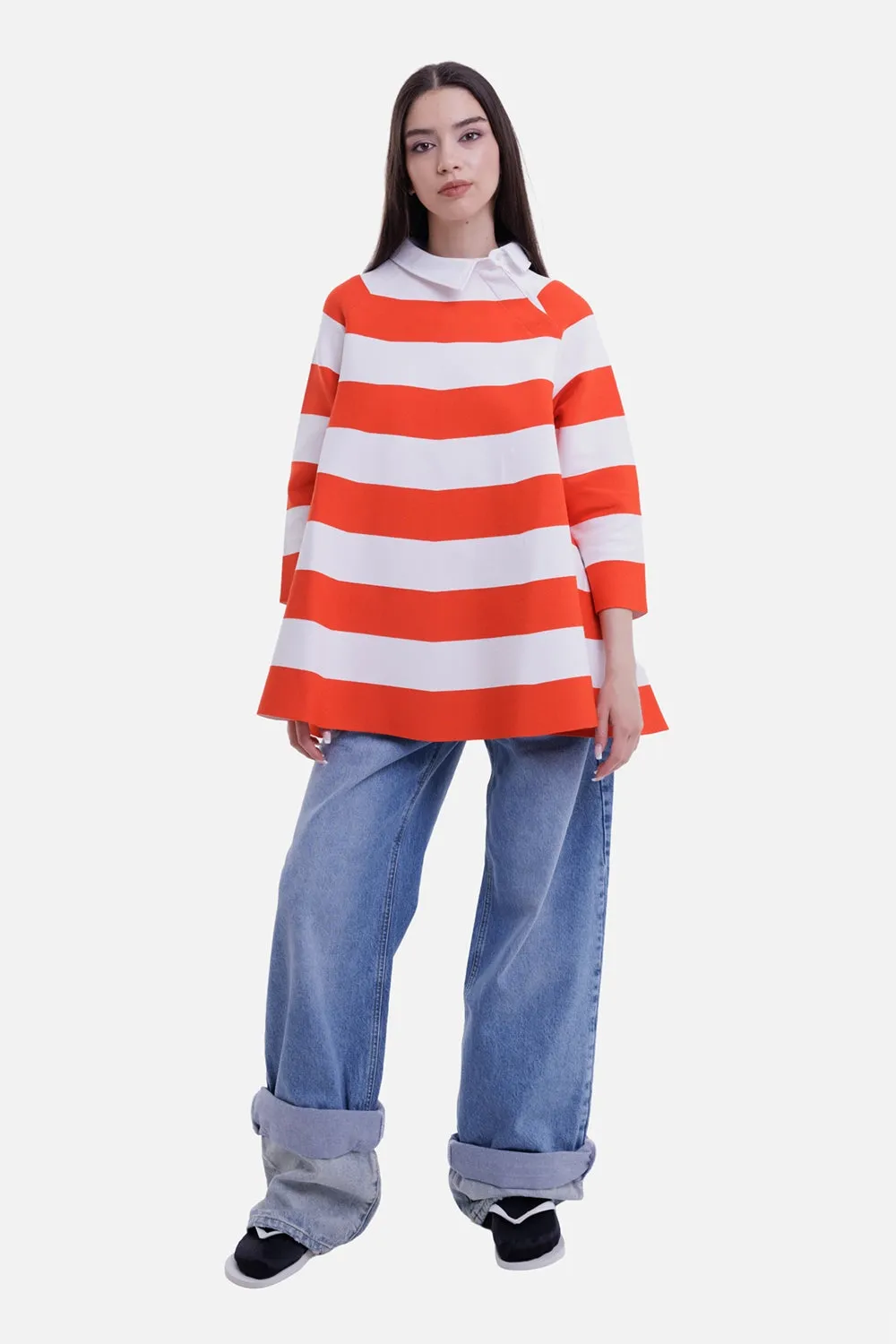 Striped Flared Knit Mini Dress sold by Plus Zero Concept Store product image thumbnail 2