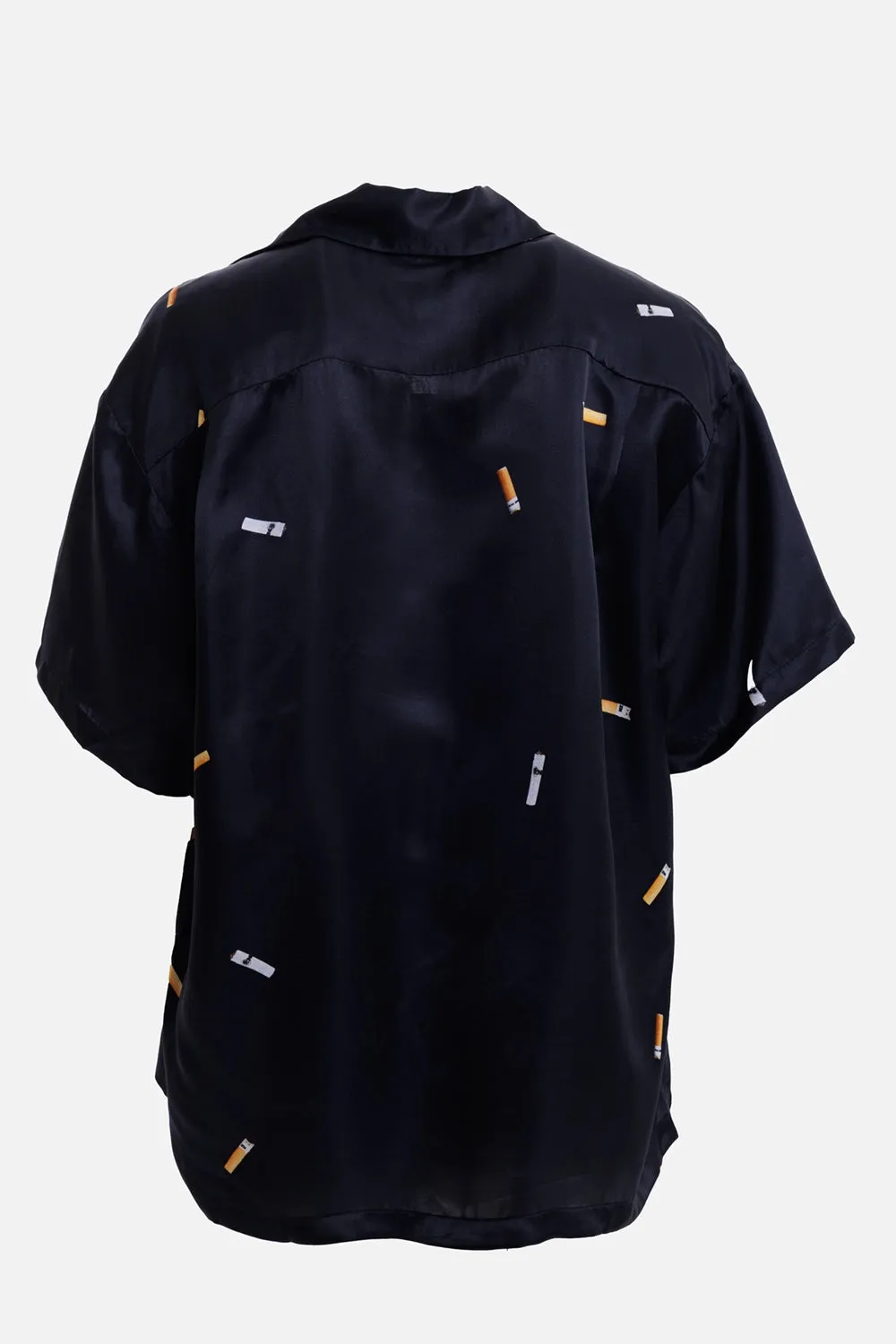 Black Cigarette-Print Cabana Shirt sold by Plus Zero Concept Store product image thumbnail 3