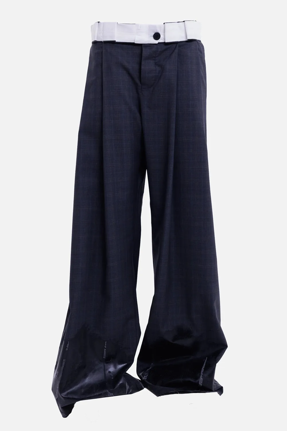Dark Grey Sculpted Rolled-Waist Trousers sold by Plus Zero Concept Store