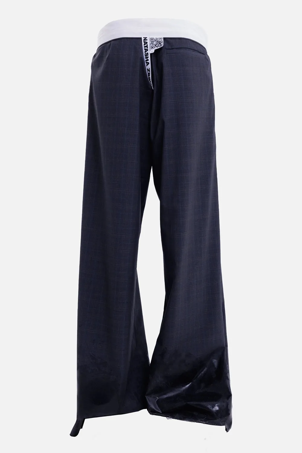Dark Grey Sculpted Rolled-Waist Trousers sold by Plus Zero Concept Store product image thumbnail 3