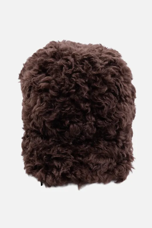 Curly Faux-Fur Baseball Cap made by MSGM