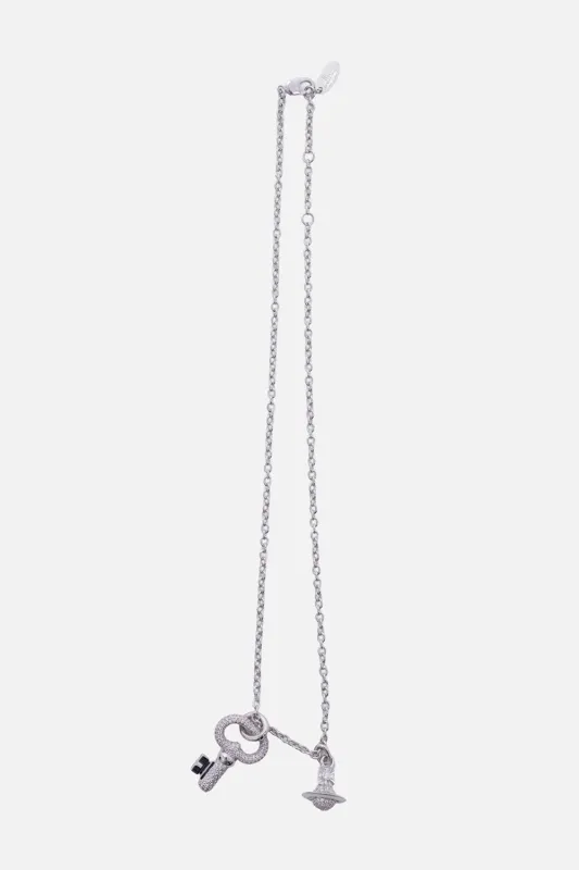 Ovidia Crystal Key Pendant Necklace made by Vivienne Westwood