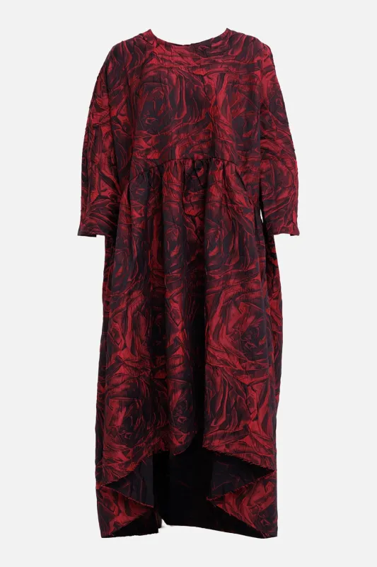 Rose Print High-Low Midi Dress made by Plus Zero Concept Store