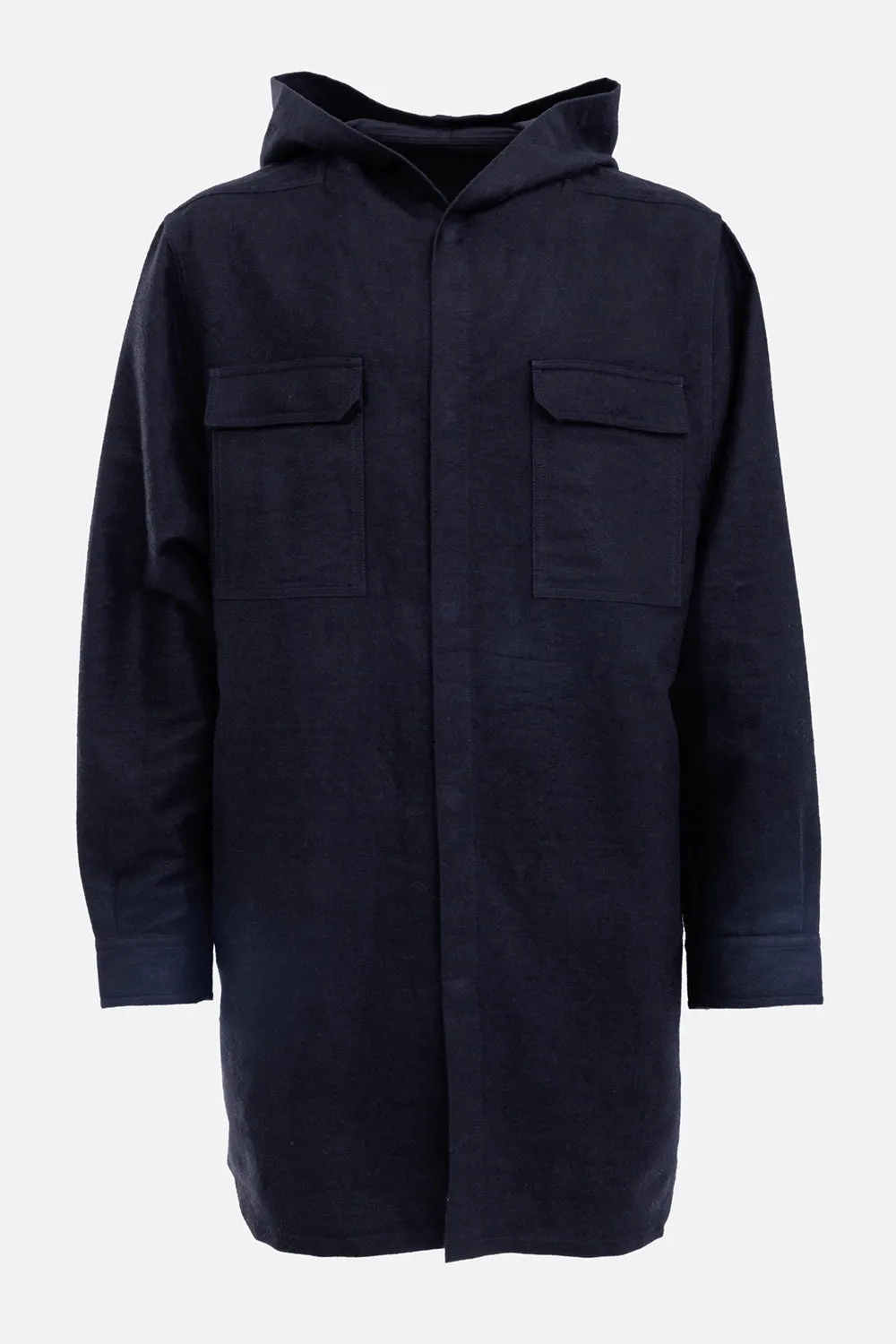 Hooded Ramie-Cotton Outershirt sold by Plus Zero Concept Store