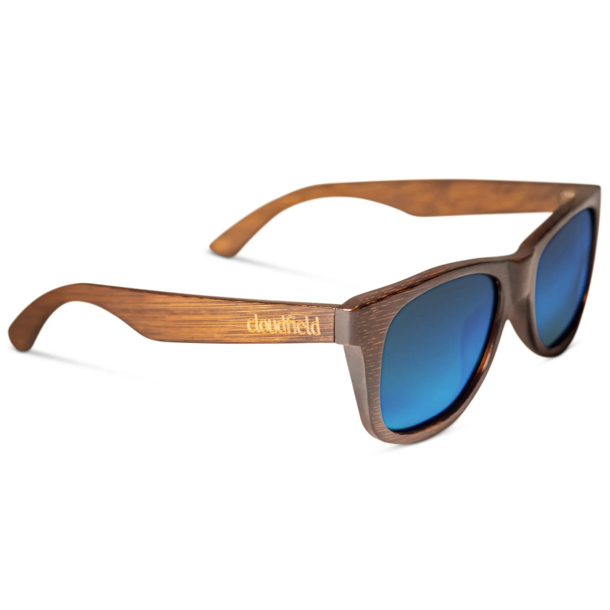 Cloudfield Unisex Polarized Wood Sunglasses - Blue sold by Cloudfield