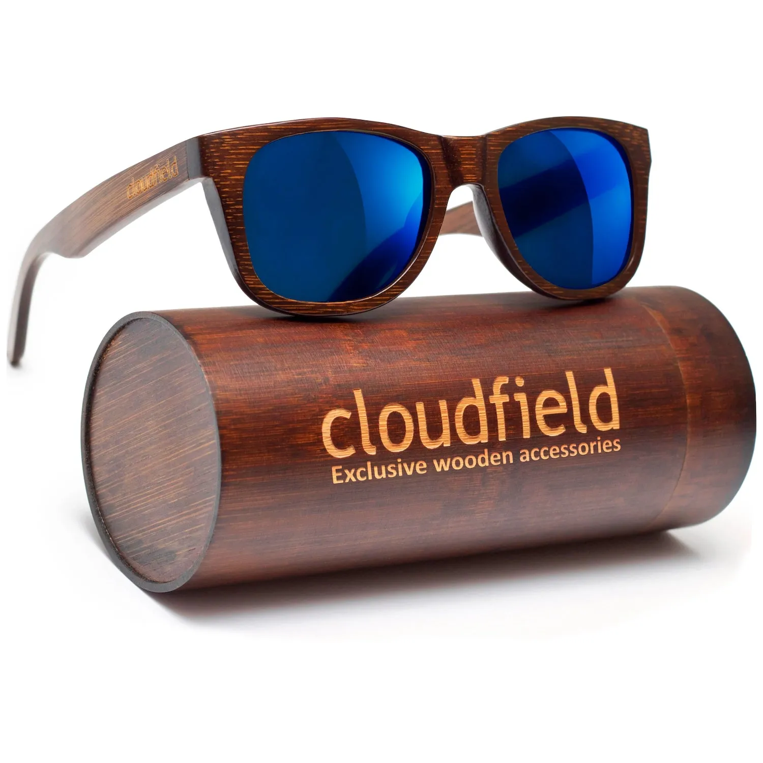 Cloudfield Unisex Polarized Wood Sunglasses - Blue sold by Cloudfield product image thumbnail 2