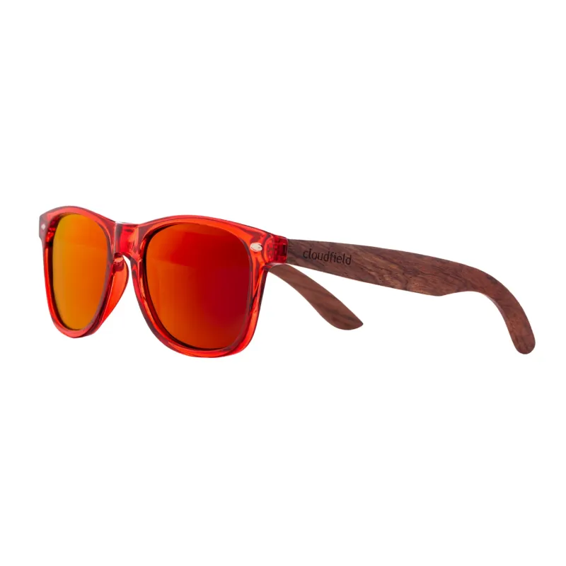 Cloudfield Unisex Polarized Wood Sunglasses - Red sold by Cloudfield