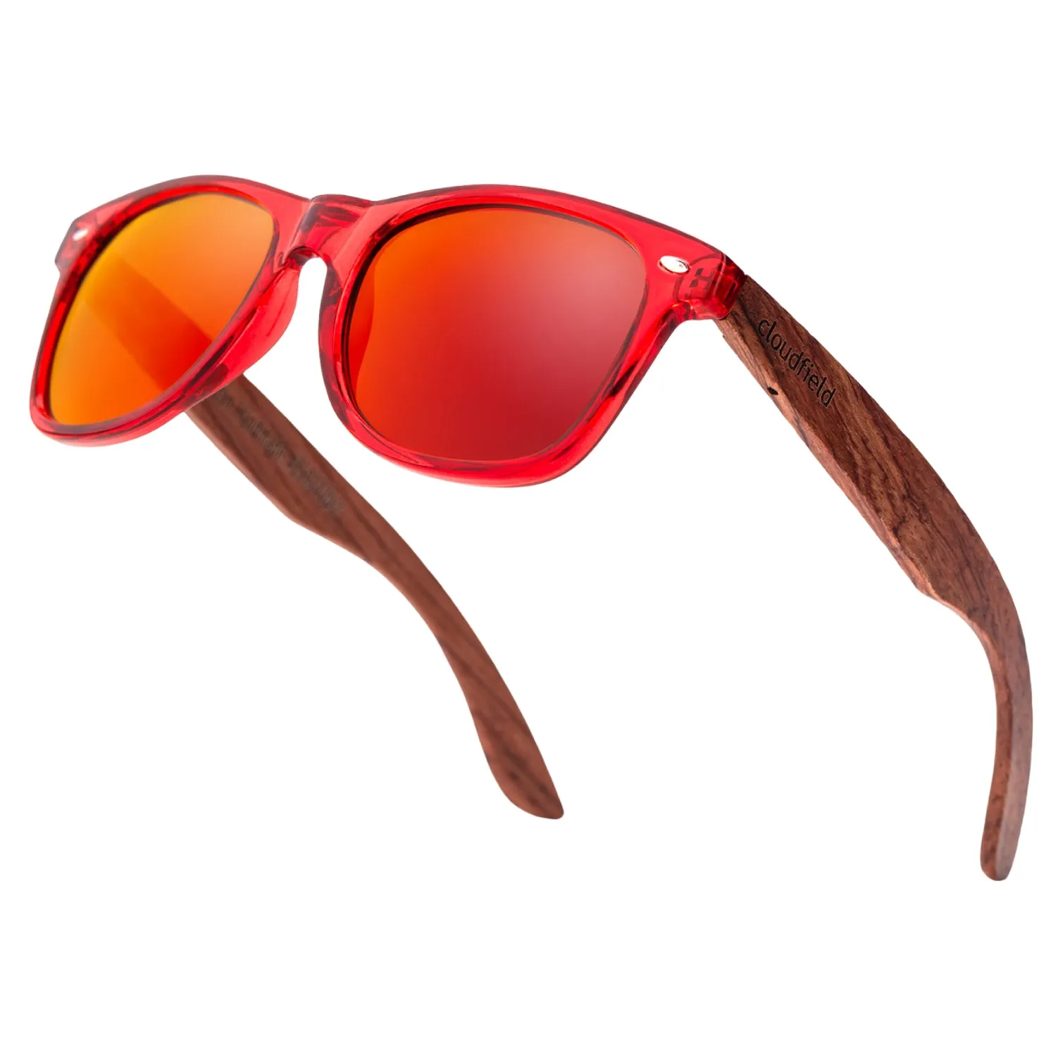 Cloudfield Unisex Polarized Wood Sunglasses - Red sold by Cloudfield product image thumbnail 2