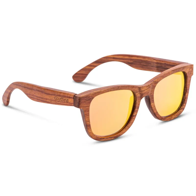 Cloudfield Unisex Polarized Wood Sunglasses - Kosso Orange sold by Cloudfield