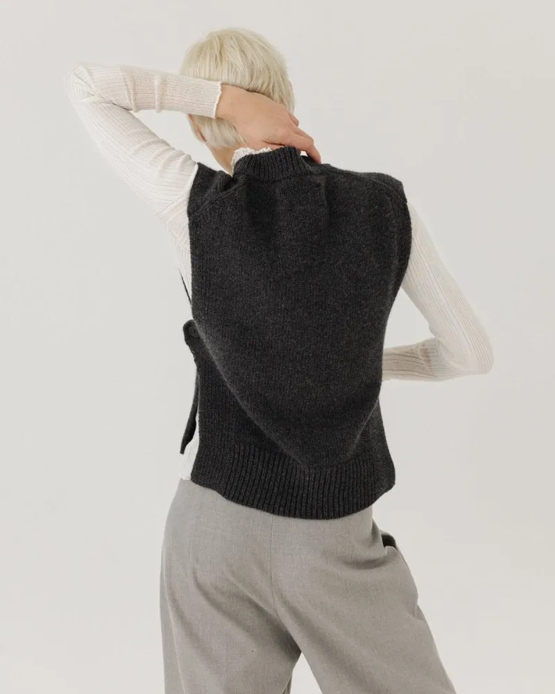 Giria: Charcoal Wool Vest sold by The Knotty Ones product image thumbnail 2