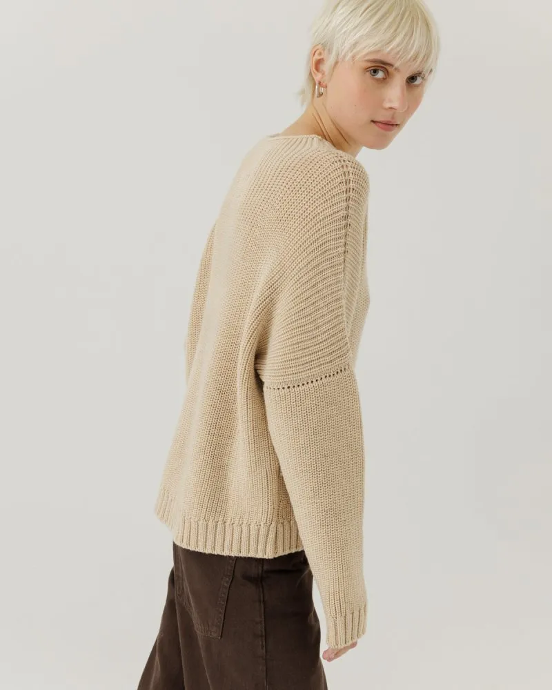 Laumės: Beige Merino Wool Sweater sold by The Knotty Ones product image thumbnail 4