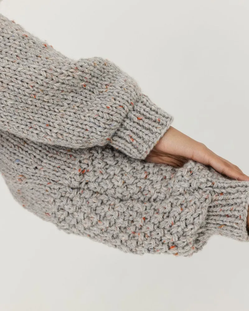 Heartbreaker: Speckled Grey Wool Sweater sold by The Knotty Ones product image thumbnail 4
