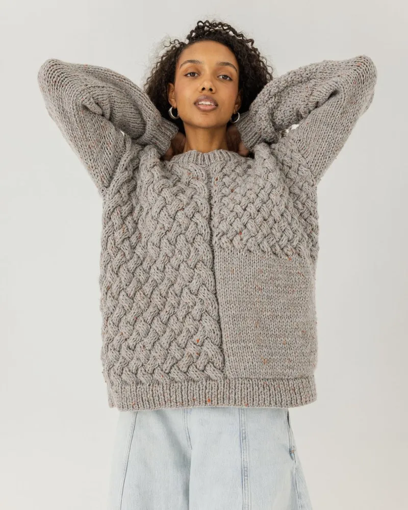 Heartbreaker: Speckled Grey Wool Sweater sold by The Knotty Ones