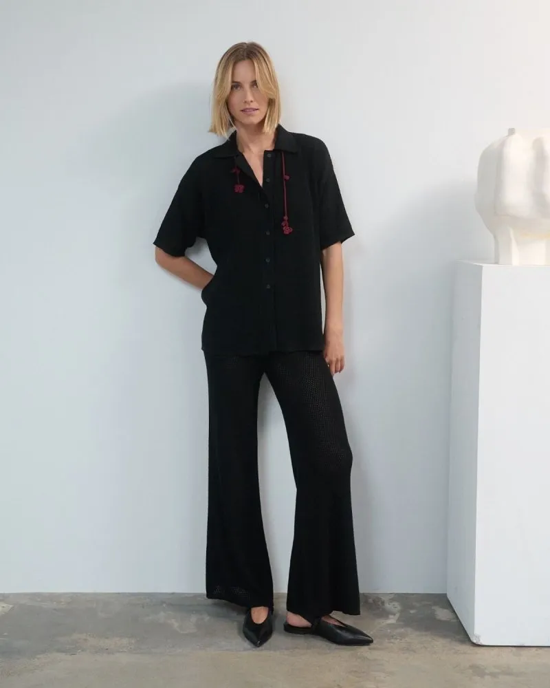Sutemos: Black Cotton Pants sold by The Knotty Ones