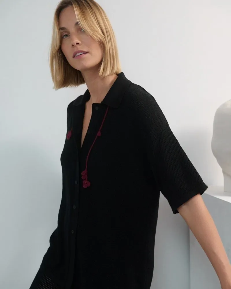 Sutemos: Black Cotton Shirt sold by The Knotty Ones product image thumbnail 2