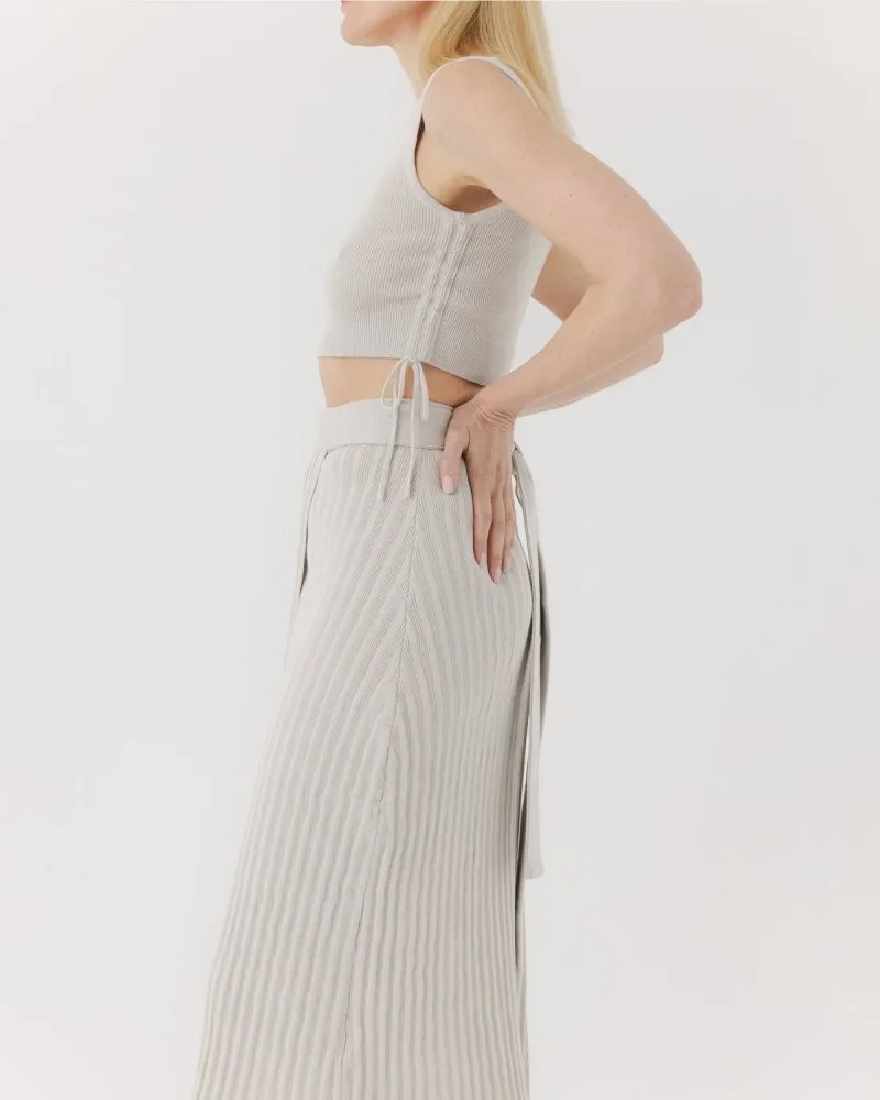Šatrija: Silver Grey Cotton Wrap Skirt sold by The Knotty Ones product image thumbnail 3