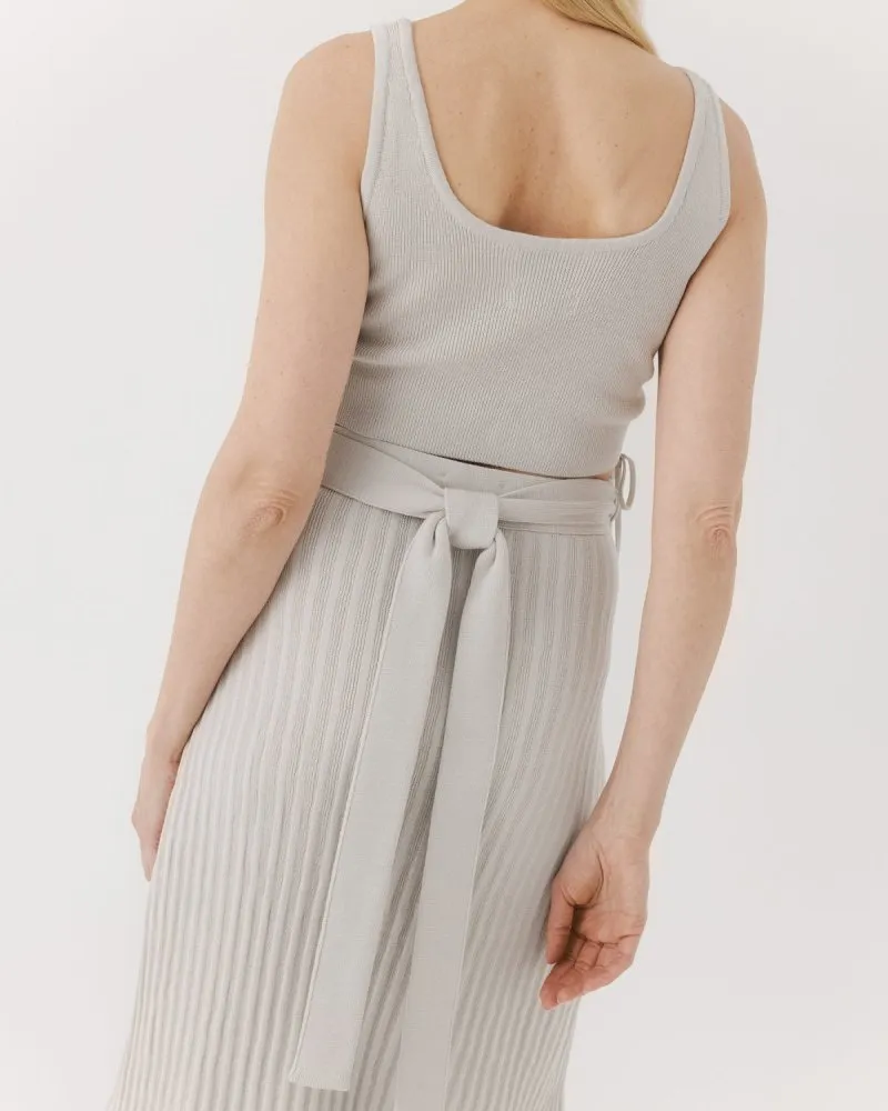 Šatrija: Silver Grey Cotton Wrap Skirt sold by The Knotty Ones product image thumbnail 4