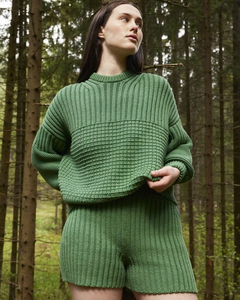 Pilnatis: Fern Green Cotton Shorts sold by The Knotty Ones product image thumbnail 3