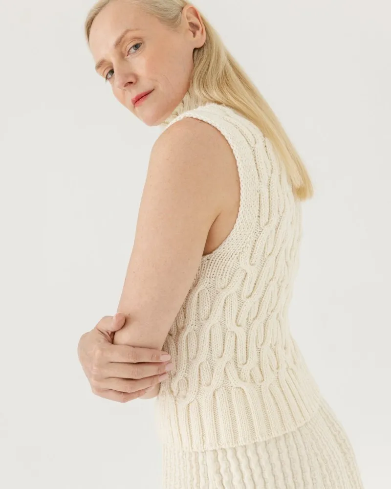 Mūša: Sea Salt Merino Wool Vest sold by The Knotty Ones product image thumbnail 2
