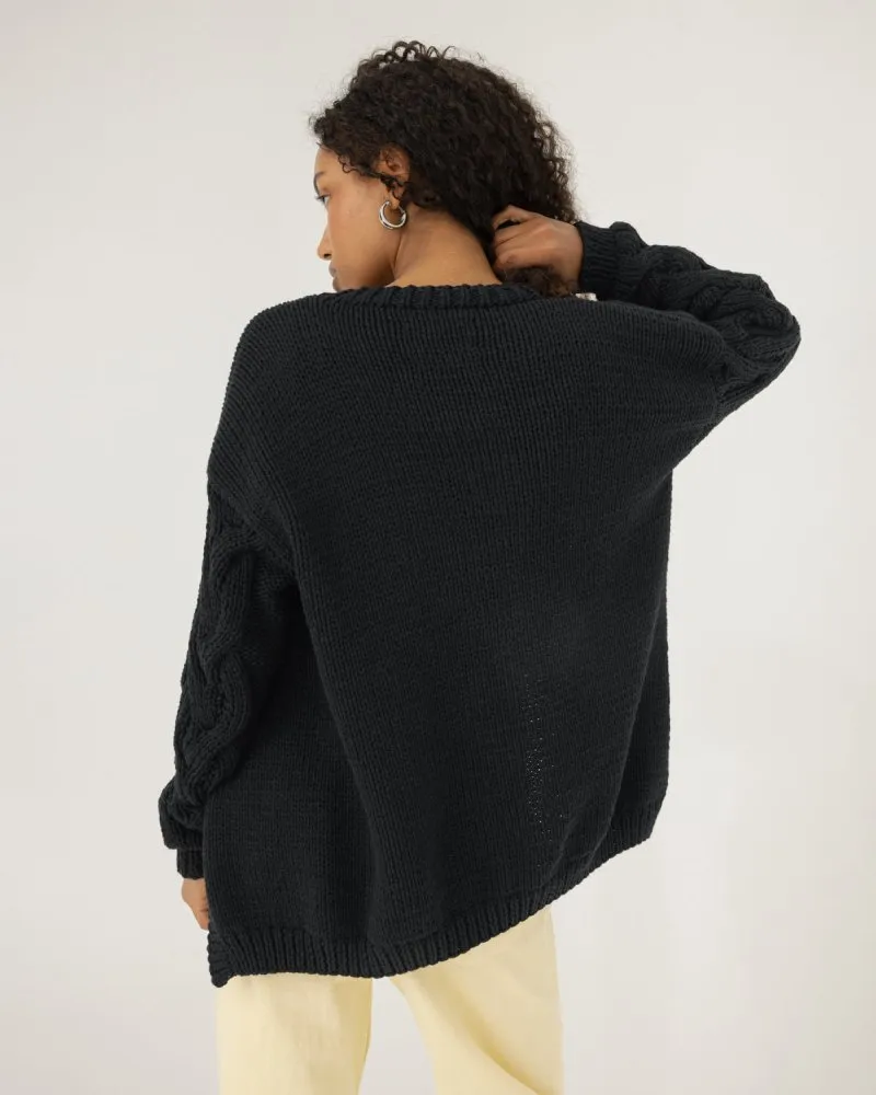 Kovas: Raven Black Cotton Cardigan sold by The Knotty Ones product image thumbnail 3