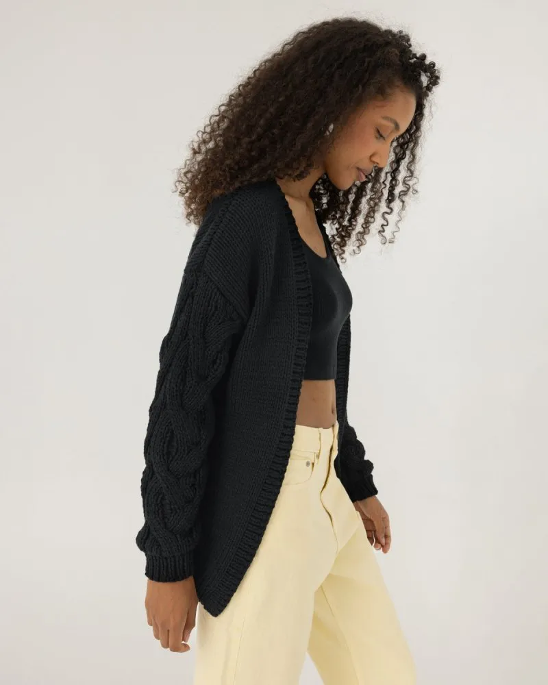 Kovas: Raven Black Cotton Cardigan sold by The Knotty Ones product image thumbnail 2