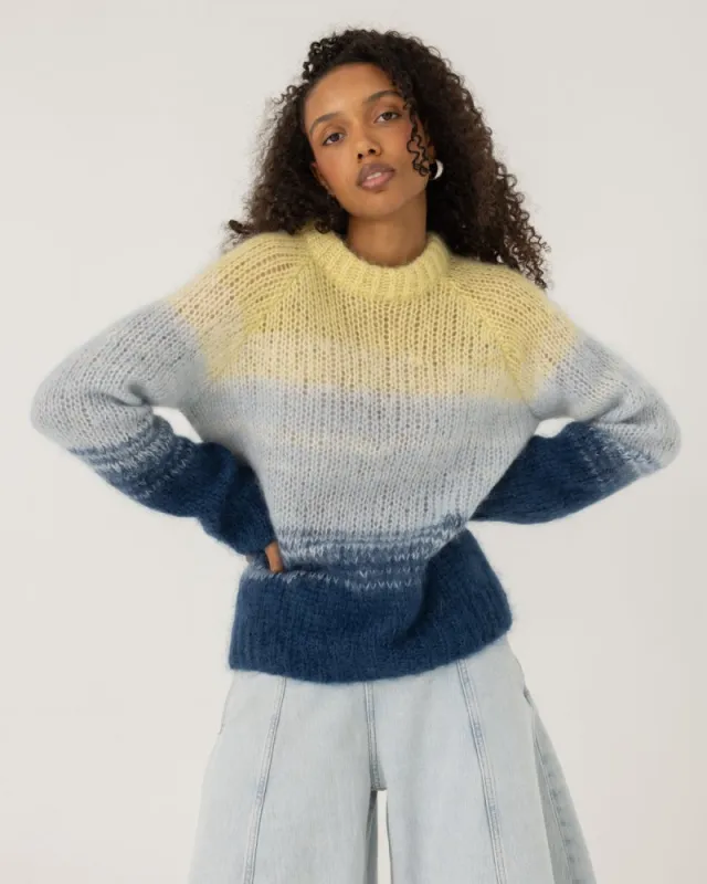 Perkūnas: Twilight Gold Mohair & Silk Sweater made by The Knotty Ones