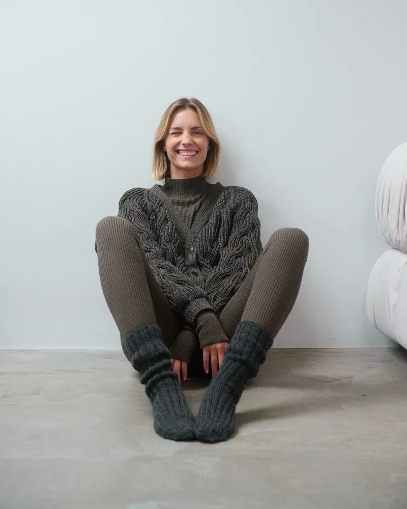Vandenė: Nettle Merino Wool Leggings sold by The Knotty Ones product image thumbnail 5