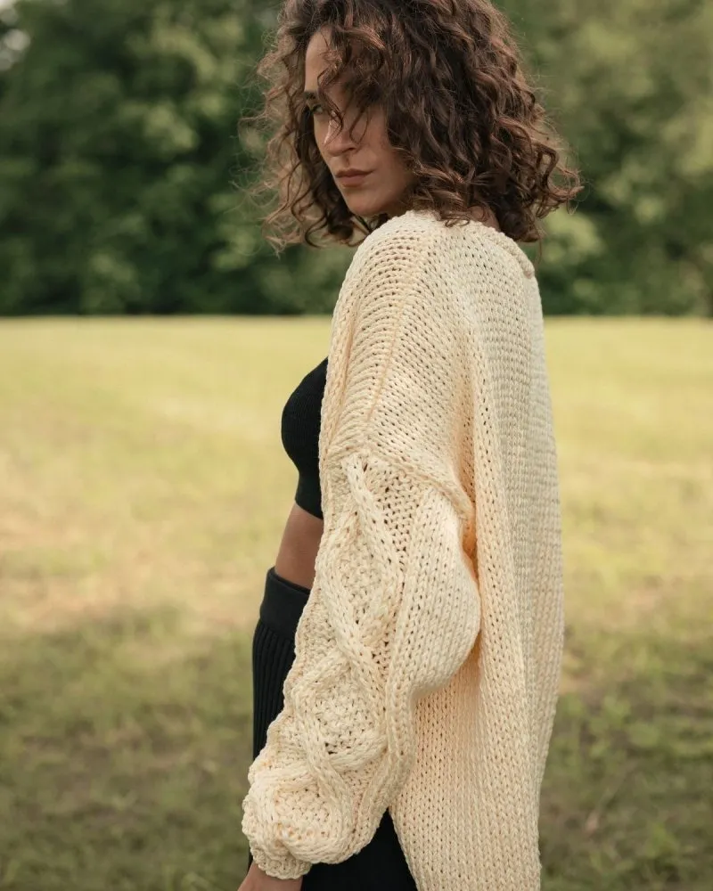 Tom: Butter Yellow Cardigan sold by The Knotty Ones