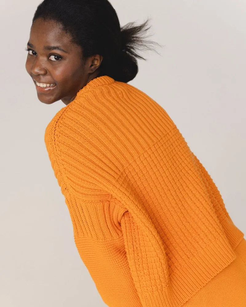 Delčia: Orange Cotton Sweater sold by The Knotty Ones product image thumbnail 5