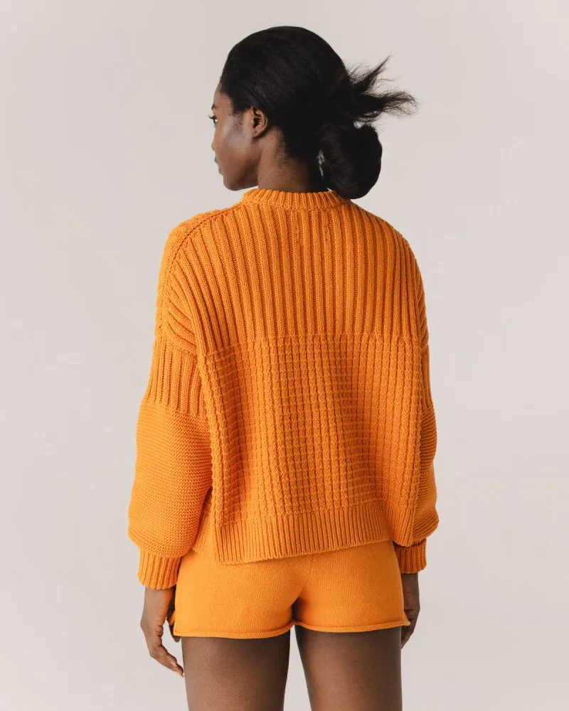 Delčia: Orange Cotton Sweater sold by The Knotty Ones product image thumbnail 3