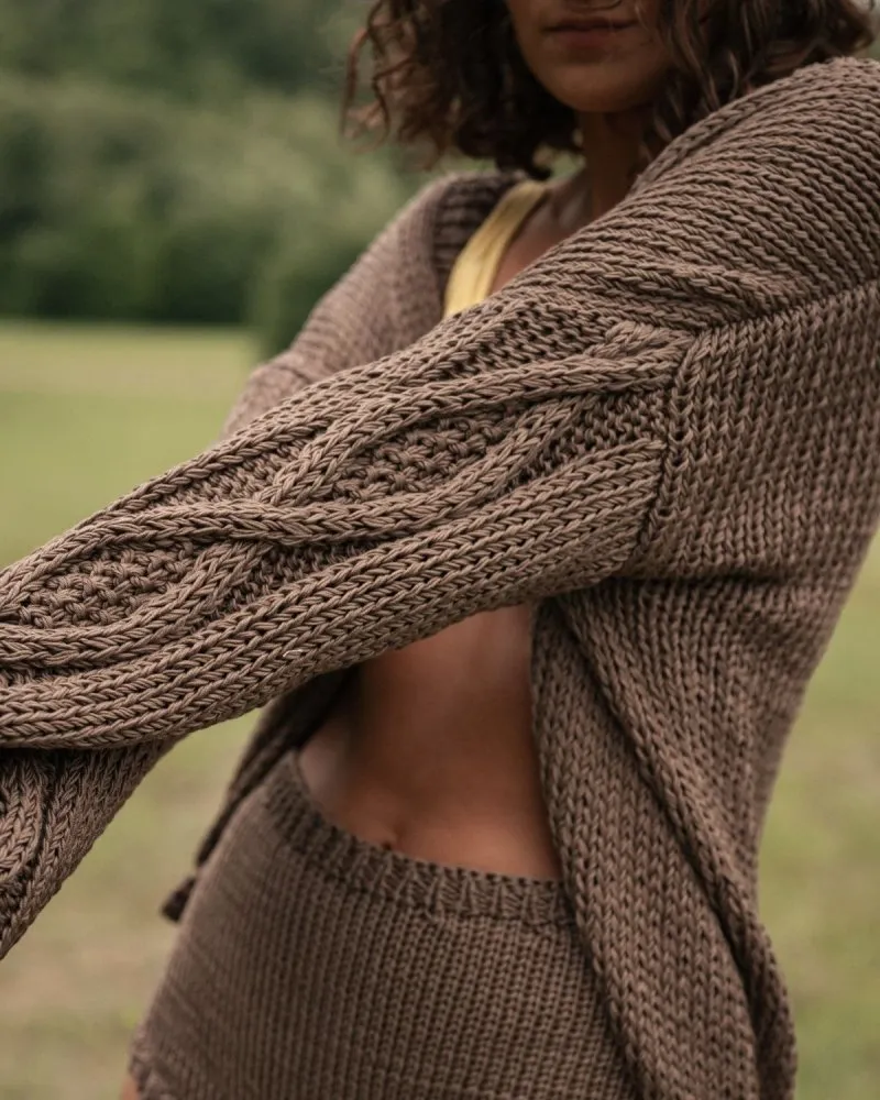 Tom: Taupe Cardigan & Hot Pants Set sold by The Knotty Ones product image thumbnail 3