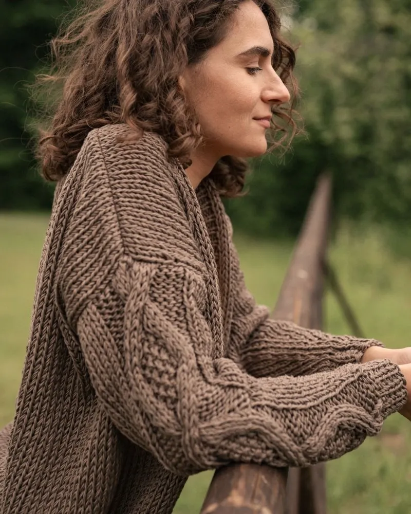 Tom: Taupe Cotton Cardigan sold by The Knotty Ones product image thumbnail 3