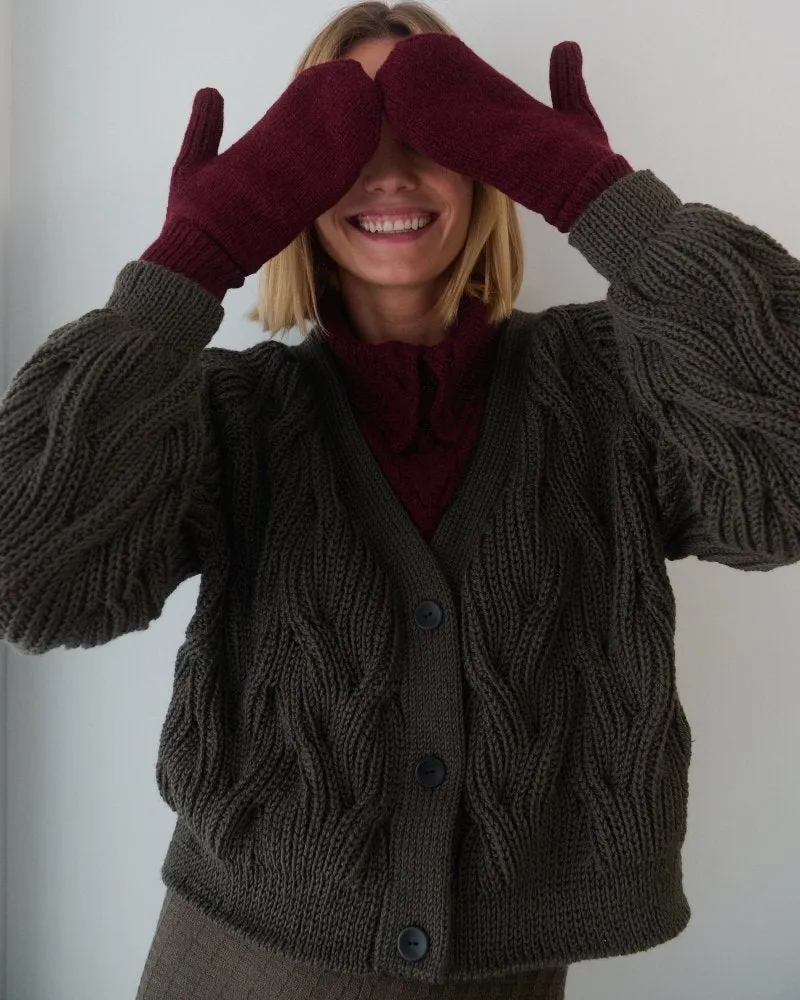 Vilna: Camel Alpaca Wool Mittens sold by The Knotty Ones product image thumbnail 3