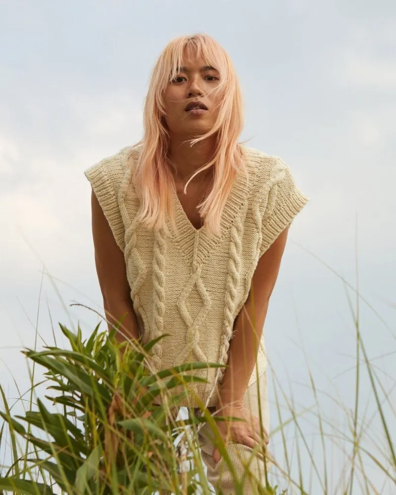 Laimė: Nettle Alpaca Wool & Cotton Vest sold by The Knotty Ones product image thumbnail 5