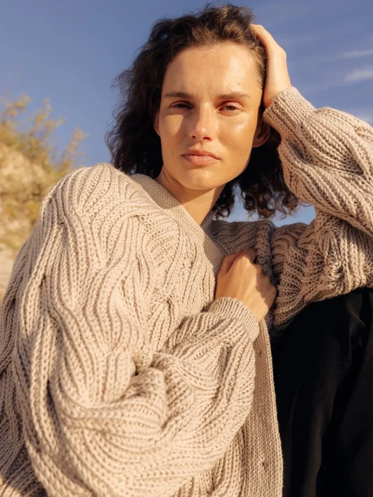 Nemunas: Sea Salt Merino Wool Cardigan sold by The Knotty Ones product image thumbnail 2
