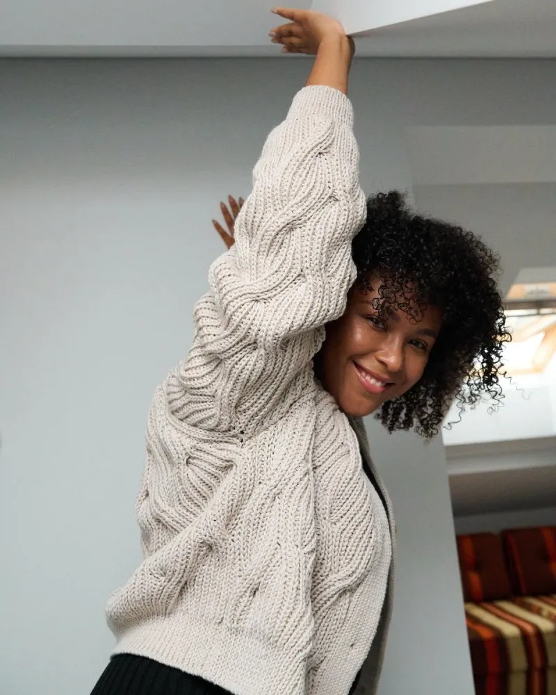 Nemunas: Sea Salt Merino Wool Cardigan sold by The Knotty Ones product image thumbnail 4