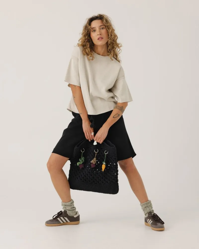 Aistis: Stone Grey Cotton T-shirt sold by The Knotty Ones product image thumbnail 4