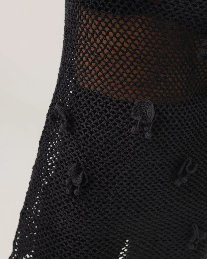 Aguonos: Black Linen & Cotton Crochet Dress Set sold by The Knotty Ones product image thumbnail 3