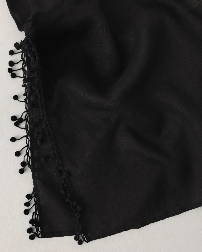 Aguonos: Black Linen & Cotton Crochet Dress Set sold by The Knotty Ones product image thumbnail 5