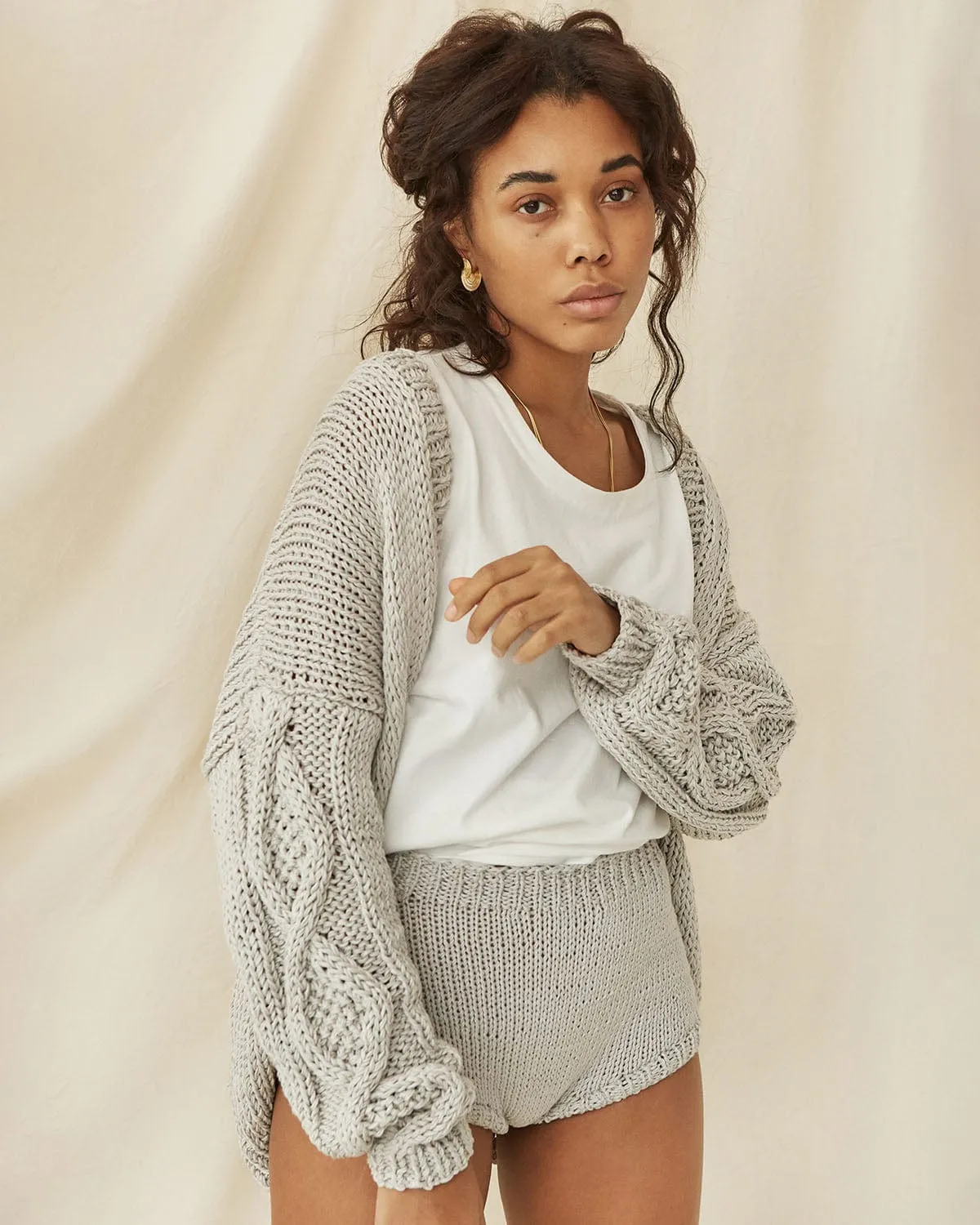 Tom: Silver Grey Cotton Cardigan sold by The Knotty Ones product image thumbnail 2