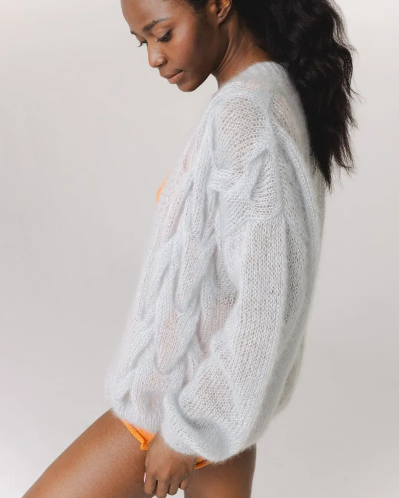 Twisted Erik: Dew Silk Mohair Cardigan sold by The Knotty Ones product image thumbnail 4