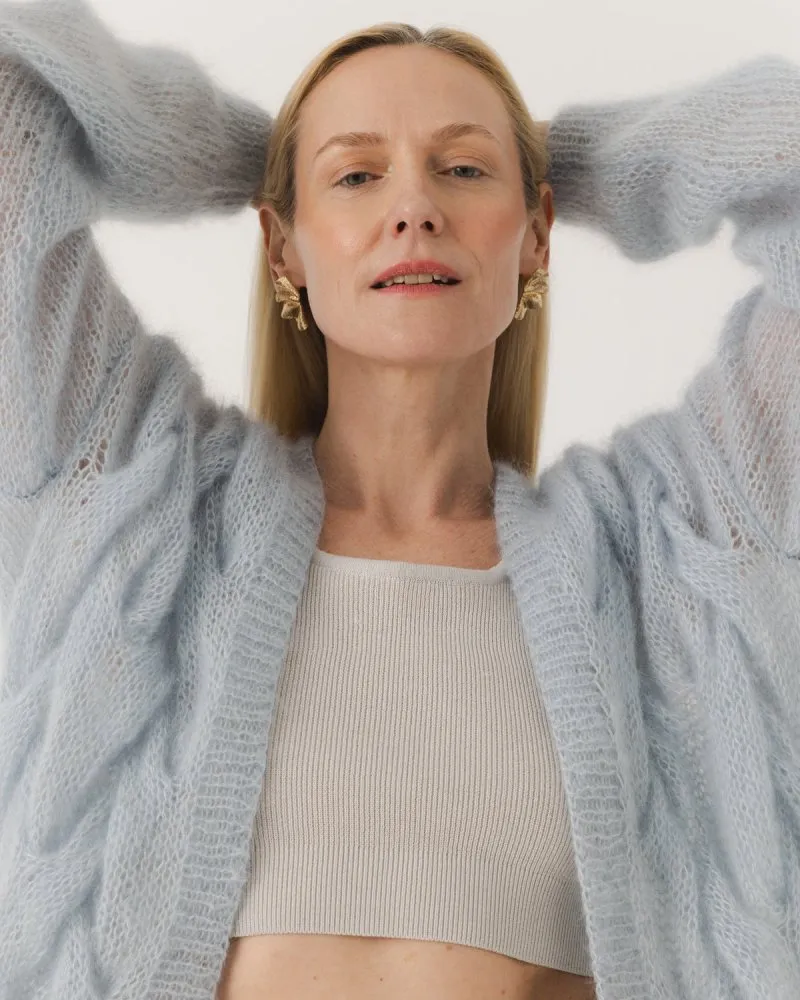 Twisted Erik: Dew Silk Mohair Cardigan sold by The Knotty Ones product image thumbnail 2